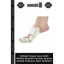 Armoris Halluks Valgus Gece Ateli Plastik Destekli Parmak Aparatı Günlük Kullanım Ayak Düzeltici