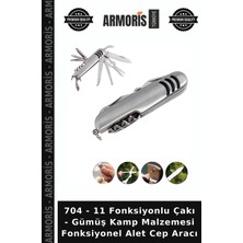 Armoris 704 - 11 Fonksiyonlu Çakı - Gümüş Kamp Malzemesi Fonksiyonel Alet Cep Aracı