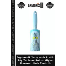 Armoris Ergonomik Yapışkanlı Pratik Tüy Toplama Rulosu Giyim Aksesuarı Hızlı Temizlik