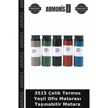 Armoris 3515 Çelik Termos Yeşil Ofis Matarası Taşınabilir Matara