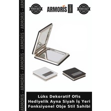 Armoris Lüks Dekoratif Ofis Hediyelik Ayna Siyah Iş Yeri Fonksiyonel Obje Stil Sahibi