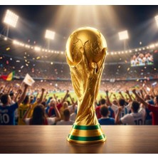 Royal Rain Store Dünya Kupası Premium Altın Futbol Şampiyonluk Kupası, Taraftar Hediyesi, Ev ve Ofis Dekoru Masaüstü Biblo