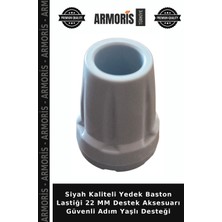 Armoris Siyah Kaliteli Yedek Baston Lastiği 22 mm Destek Aksesuarı Güvenli Adım Yaşlı Desteği