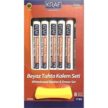 Royal Rain Store Kraf Beyaz Tahta Kalemi &amp; Silgi Set 778G 8 Li (7+1 Silgi)