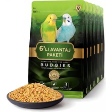 Royal Rain Store Gold Wings Premium Muhabbet Kuşu Yemi 6’lı Set - 6 x 1 kg (Toplam 6 Kg) - Doğal Tohum Karışımı