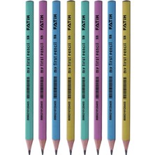 Royal Rain Store Fatih 8'li Ilk Kalemim Jumbo Uçlu Kurşun Kalem, 3.0mm Uç, Üçgen Form, Minik Eller Için Kolay Tutuş, Sb Uç Kırılma Koruması (8 Adet)