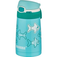 Royal Rain Store Fiftyfifty Çocuk 350 ml Pipetli Paslanmaz Çelik Termos Bpa Içermez 7 Renk Turkuaz