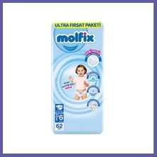 Nida Bebek Bezi Ultra Fırsat Paketi 6 Beden 15+ kg 62 Adet Nıda