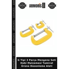 Armoris G Tipi 3 Parça Mengene Seti Hobi Malzemesi Tamirat Ürünü Düzenleme Aleti