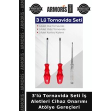 Armoris 3'lü Tornavida Seti Iş Aletleri Cihaz Onarımı Atölye Gereçleri