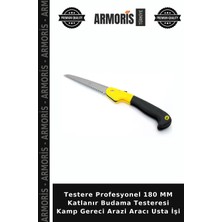 Armoris Testere Profesyonel 180 mm Katlanır Budama Testeresi Kamp Gereci Arazi Aracı Usta Işi