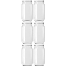 Royal Rain Store 6 Adet 1000 ml Metal Beyaz Konserve Kapaklı Şeffaf Paşabahçe Menemen Turşuluk Cam Kavanoz