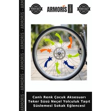 Armoris Canlı Renk Çocuk Aksesuarı Teker Süsü Neçel Yolculuk Taşıt Süslemesi Sokak Eğlencesi