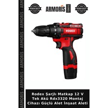 Armoris Rodex Şarjlı Matkap 12 V Tek Akü RDX3320 Montaj Cihazı Güçlü Alet Inşaat Aleti
