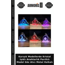Armoris Karışık Modellerde Kristal Işıklı Anahtarlık Parıltılı Model Göz Alıcı Metal Halkalı