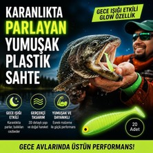 Royal Rain Store Valkyrie 20 Adet Fosforlu Silikon Balık Yemi 5cm – Gece Parlayan Glow Yapay Yem (Soft Lure)
