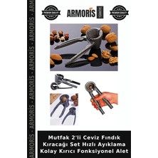 Armoris Mutfak 2'li Ceviz Fındık Kıracağı Set Hızlı Ayıklama Kolay Kırıcı Fonksiyonel Alet