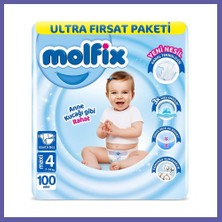 Nida Bebek Bezi Ultra Fırsat Paketi 4 Beden 7-14 kg 100 Adet Nıda