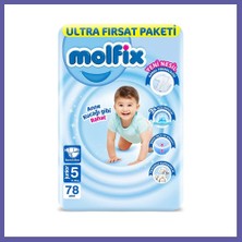 Nida Bebek Bezi Ultra Fırsat Paketi 5 Beden 11-18 kg 78 Adet Nıda