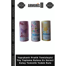 Armoris Yapışkanlı Pratik Temizleyici Tüy Toplama Rulosu Ev Gereci Kolay Temizlik Yedek Rulo