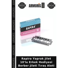 Armoris Rapira Yaprak Jilet 10'lu Erkek Hediyesi Berber Jileti Tıraş Aleti