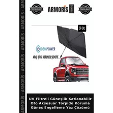 Armoris Uv Filtreli Güneşlik Katlanabilir Oto Aksesuar Torpido Koruma Güneş Engelleme Yaz Çözümü