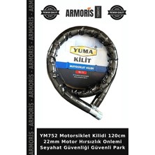 Armoris YM752 Motorsiklet Kilidi 120CM 22MM Motor Hırsızlık Onlemi Seyahat Güvenliği Güvenli Park