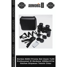 Armoris Dürbün Bak4 Prizma Net Zoom 7X30 Profesyonel El Dürbünü 1000M137M Gözlem Ekipmanı Teknik Cihaz