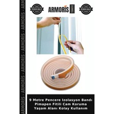Armoris 9 Metre Pencere Izolasyon Bandı Pimapen Fitili Cam Koruma Yaşam Alanı Kolay Kullanım