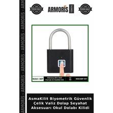 Armoris Asmakilit Biyometrik Güvenlik Çelik Valiz Dolap Seyahat Aksesuarı Okul Dolabı Kilidi