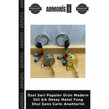 Armoris Özel Seri Popüler Ürün Modern Stil Şık Detay Metal Feng Shui Şans Çarkı Anahtarlık