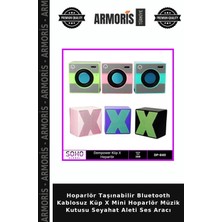 Armoris Hoparlör Taşınabilir Bluetooth Kablosuz Küp x Mini Hoparlör Müzik Kutusu Seyahat Aleti Ses Aracı