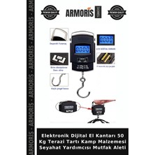 Armoris Elektronik Dijital El Kantarı 50 kg Terazi Tartı Kamp Malzemesi Seyahat Yardımcısı Mutfak Aleti