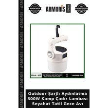 Armoris Outdoor Şarjlı Aydınlatma 300W Kamp Çadır Lambası Seyahat Tatil Gece Avı