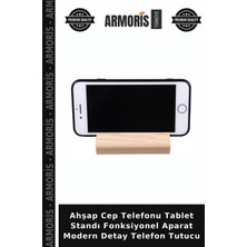 Armoris Ahşap Cep Telefonu Tablet Standı Fonksiyonel Aparat Modern Detay Telefon Tutucu