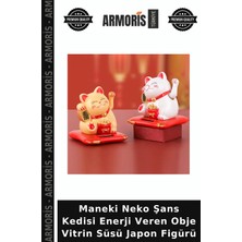 Armoris Maneki Neko Şans Kedisi Enerji Veren Obje Vitrin Süsü Japon Figürü