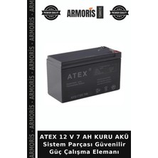 Armoris Atex 12 V 7 Ah Kuru Akü Sistem Parçası Güvenilir Güç Çalışma Elemanı