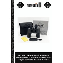 Armoris Nikula 12X50 Kauçuk Kaplama Profesyonel El Dürbünü Bakış Aleti Seyahat Ürünü Uzaklik Görme