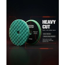 Schön Weiter Araç Oto Rotary Kalın - Heavy Cut Çizik Giderici Pasta Cila Süngeri Yeşil 6 Inç - 160 mm