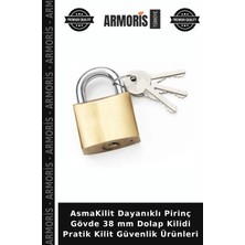 Armoris Asmakilit Dayanıklı Pirinç Gövde 38 mm Dolap Kilidi Pratik Kilit Güvenlik Ürünleri