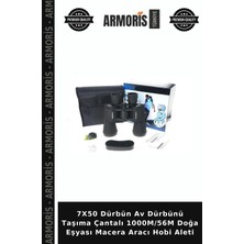 Armoris 7X50 Dürbün Av Dürbünü Taşıma Çantalı 1000M/56M Doğa Eşyası Macera Aracı Hobi Aleti