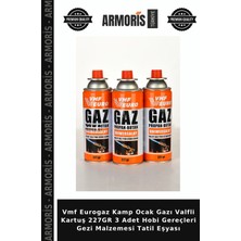 Armoris Vmf Eurogaz Kamp Ocak Gazı Valfli Kartuş 227GR 3 Adet Hobi Gereçleri Gezi Malzemesi Tatil Eşyası