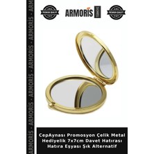 Armoris Cepaynası Promosyon Çelik Metal Hediyelik 7X7CM Davet Hatırası Hatıra Eşyası Şık Alternatif