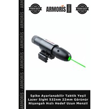 Armoris Spike Ayarlanabilir Taktik Yeşil Lazer Sight 532NM 22MM Görünür Nişangah Hızlı Hedef Uzun Menzil