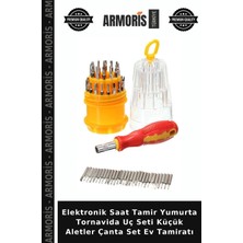 Armoris Elektronik Saat Tamir Yumurta Tornavida Uç Seti Küçük Aletler Çanta Set Ev Tamiratı