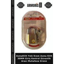 Armoris Asmakilit Ymk Krom Asma Kilit 30MM Giriş Kontrol Güvenlik Aracı Muhafaza Ürünü