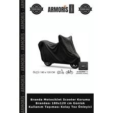 Armoris Branda Motosiklet Scooter Koruma Brandası 180X120 cm Günlük Kullanım Taşıması Kolay Toz Önleyici