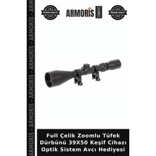 Armoris Full Çelik Zoomlu Tüfek Dürbünü 39X50 Keşif Cihazı Optik Sistem Avcı Hediyesi