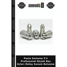 Armoris Pasta Süsleme 5'li Profesyonel Büyük Boy Uçları Detay Sunum Buluşma