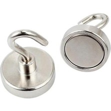 Royal Rain Store Dünya Magnet 2 Adet 25MM Kancalı Pot Mıknatıs - Güçlü Neodyum Askı Kanca Mıknatıs (2'li Paket) - N35